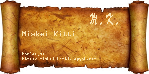 Miskei Kitti névjegykártya
